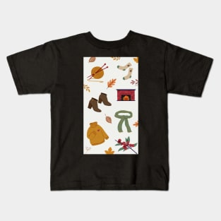 Autumn Reverie: A Dreamy Artistic Portrait Kids T-Shirt